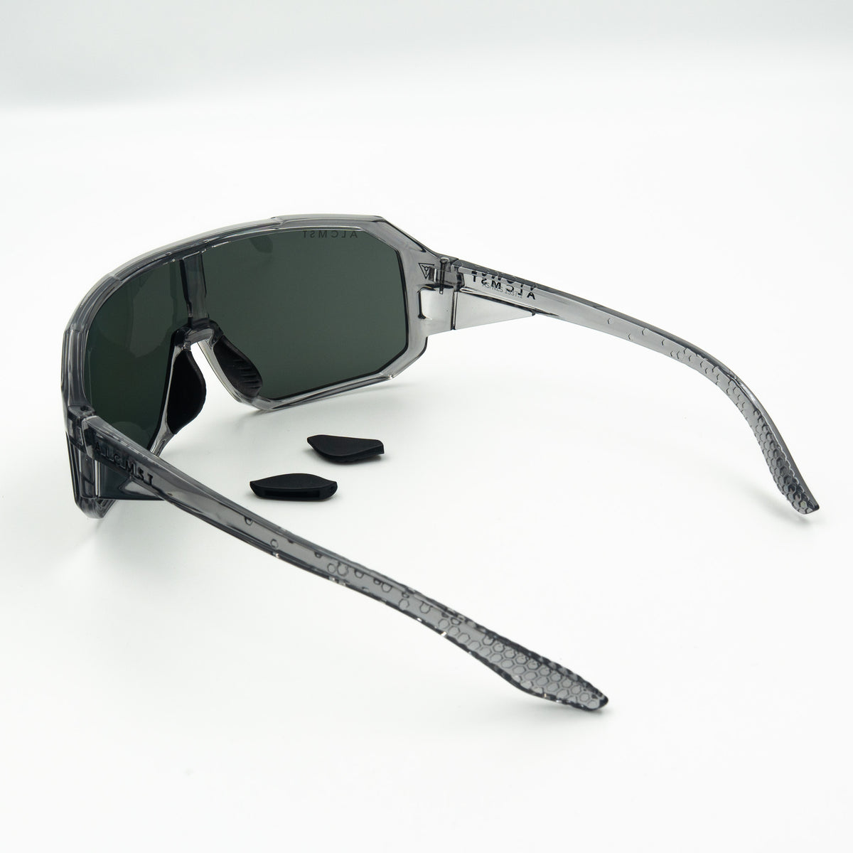 ALCMST® PIT-TECH Clear Grey Frame/Black Polarised New Lens coatings from USA